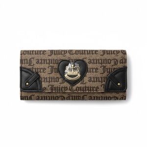 Juicy Couture canva Logo Wallet in Brown and Pink